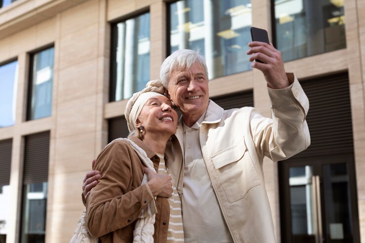 Personas mayores sacando todo el potencial de un smartphone Persona mayor sacandole todo su potencial a un smartphone